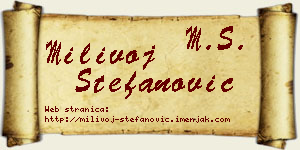 Milivoj Stefanović vizit kartica